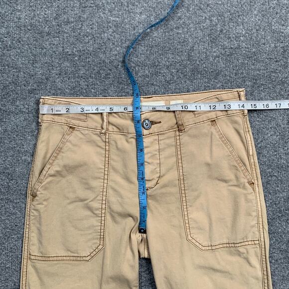 Hei Hei Pants Womens 26 Brown Cotton Blend Stretch Cargo Pockets Double Knee - Picture 6 of 13